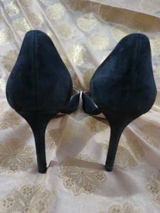 Pure Suede Leather Pointed Toe Pumps