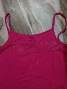 Pink Laced Camisole