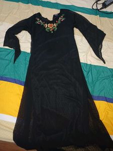Elegant Black Embroidered Dress