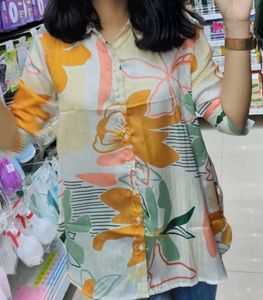 Patterned Silk Shirt