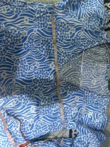 Blue &amp; White Tiered Dress