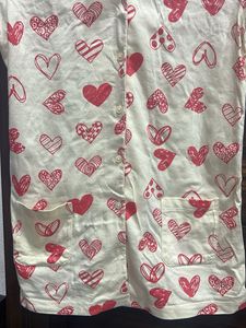 Heart Print Night suit