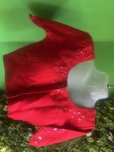 Not used Red Embroidered Blouse