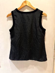 Elegant Velvet Trim  Top