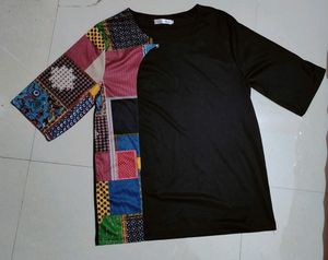 Black With Multicolour Imported Top