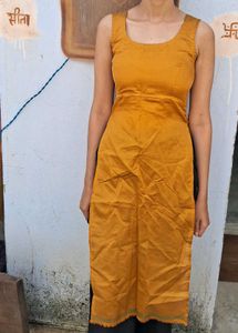 Yellow Sleeveless Kurti