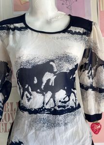 Horse Designed Sheer Top