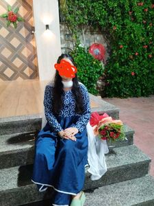 Blue Printed Kurta Set