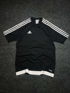 Adidas Black &amp; White Climalite T-Shirt Jersey