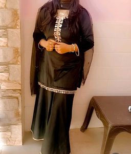 Elegant Black shrara Suit