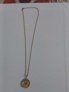 Gold Tone Medallion Necklace