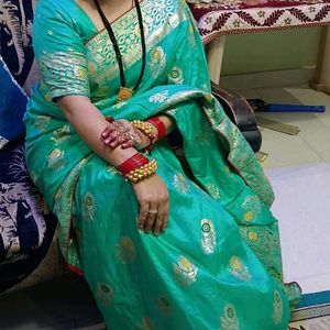 Green dola  Silk Saree