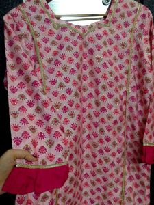New Pink Printed Kurta💞