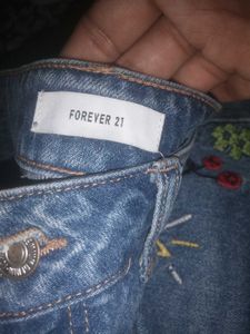 Embroidered Denim Jeans