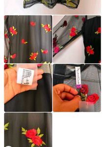 Black 🌹🖤 Roses Dress 👗