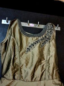 Elegant Copper Colour Anarkali Dress