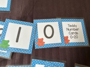 0-20 Laminated Flash Cards