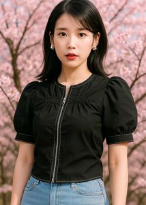 Chic Black Puff Sleeve Top