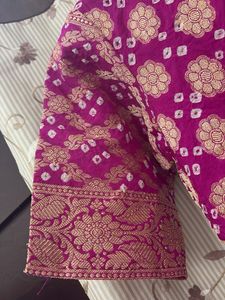Purple Bandhani Print Kurta