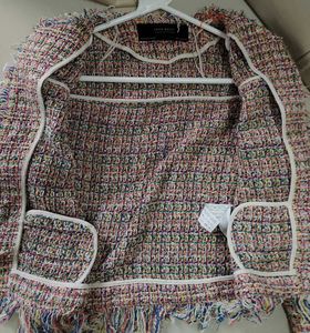 Zara Basic Confetti Metallic Tweet Jacket