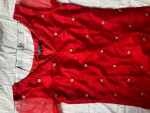 Red Sharara Set With Dupatta