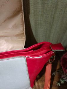 Imported Color Block Satchel Bag
