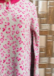 Pink Leopard Print Pullover