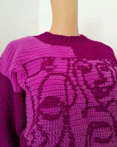Crochet The Faces Sweater