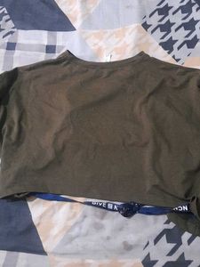 Olive Green Graphic Tee