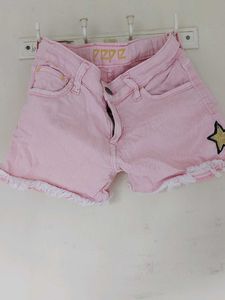 Cute Pink Denim Shorts