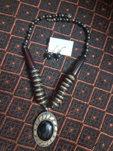 Beaded Jewellery Set Black