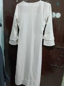 Embroidered White kurti