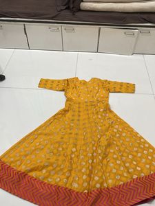Yellow Anarkali Kurti