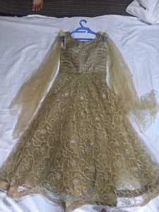 BROWN /OLIVE NET GOWN