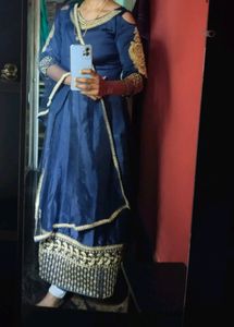 Elegant Blue Embroidered Salwar Suit