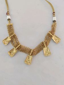 1 Gram Gold Plated Kundan Necklace Set (Women)