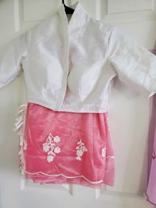 Pink Embroidered  Heavy Saree With Stitched Blouse