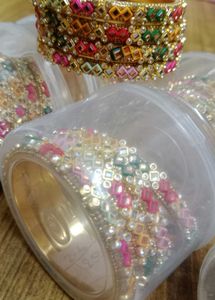 Colorful Beaded Bangle Set