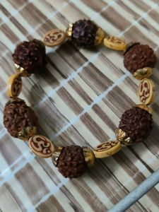 Rudraksha Bracelet with Om Accents
