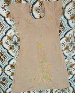 Embroidered Cotton Kurti Xs,S