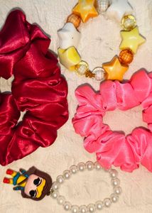 Bracelet And Scrunchies Combo