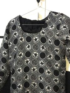 Black &amp; Gray Circle Pattern Dress