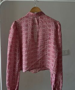 MINT VELVET  PINK Geometric Print Blouse