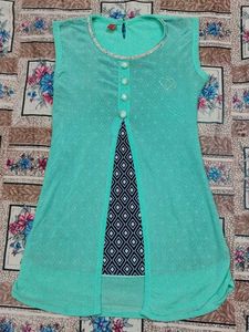 Girls Mint Green Sleeveless Top