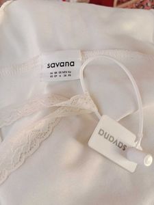 White Lace Trim Cami Top