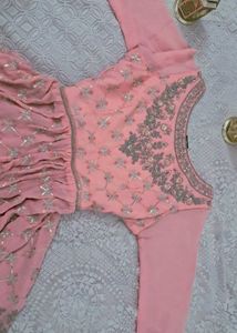 Pink Heavy Designer Sharara Suit