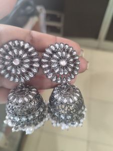 Black Kundan Earrings