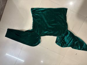 Green New Velvet Top