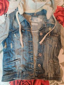Denim Jacket With Detachable Hoodie