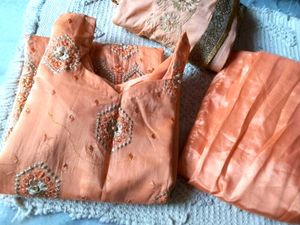 Peach Embroidered Salwar Kameez